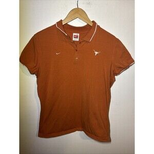 XL Nike Team Golf Dri Fit Texas Longhorns short sleeve fitted women’s Orange